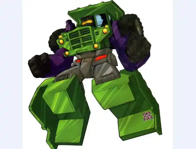 《变形金刚》中的狂派工程部队挖地虎,成员很个性,组合成大力神