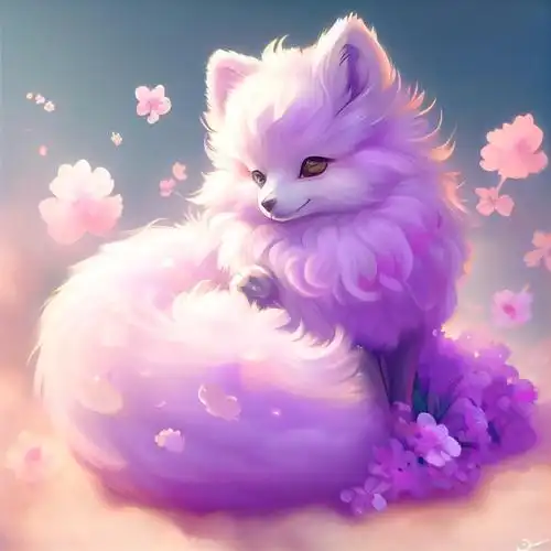 紫色的小狐狸来喽来喽