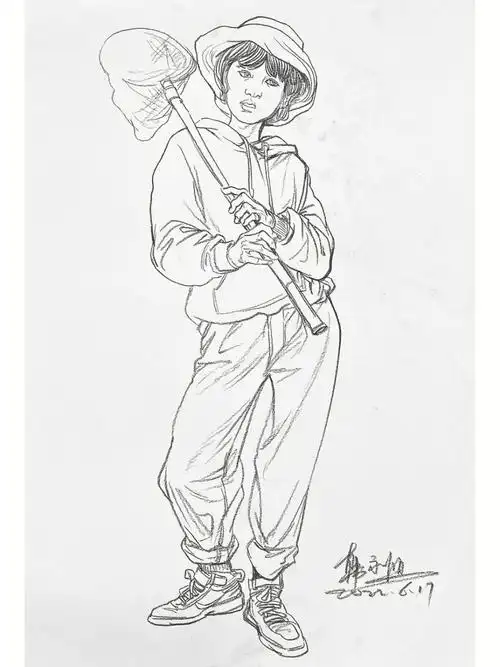 速写人物  #美术联考  #线描