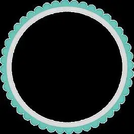 素净简约的圆形边框透明素材