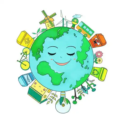 卡通垃圾分类保护环境地球元素gif动态图垃圾分类元素gif