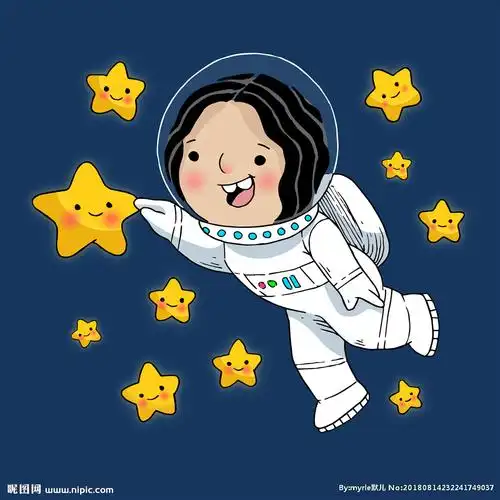 矢量卡通摘星星图片