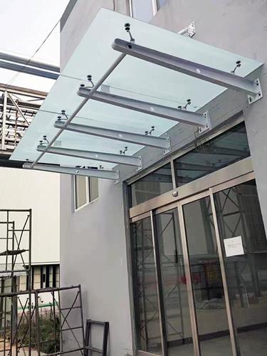 满焊钢结构玻璃雨棚幕墙挑梁ht型碳钢牛腿支架停车棚雨搭驳接爪件