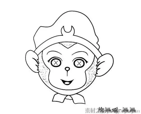 孙悟空脸谱简笔画画法