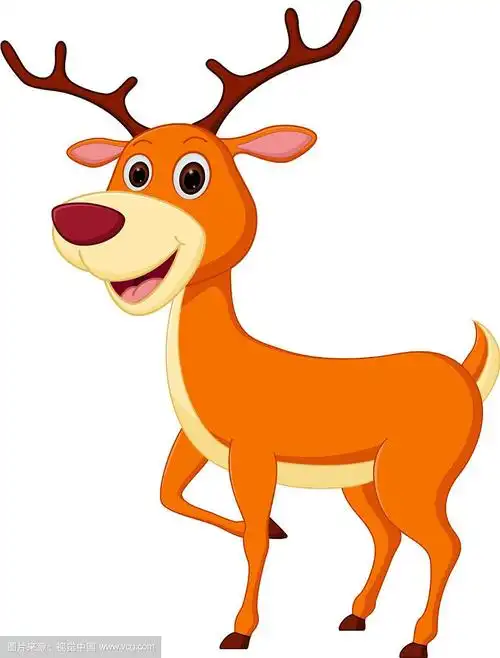 卡通可爱的鹿