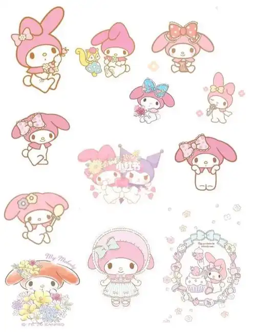 美乐蒂贴纸91#美丽可爱的姐妹自取哦(07-ω-`) 电子手帐[话题]