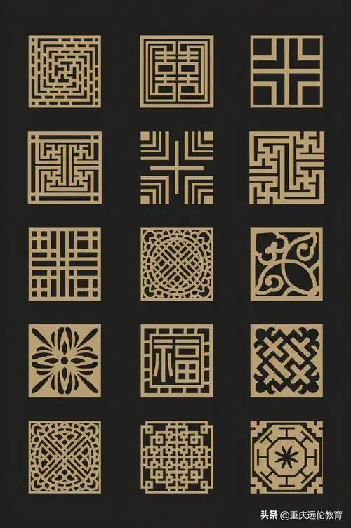 绘画素材 | 中国风传统花纹图案合集!国风设计不可少的元素