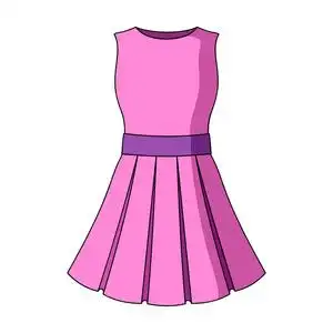 妇女服装的卡通风格矢量符号单个图标股票图照片