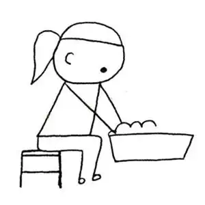 洗衣服简笔画图片