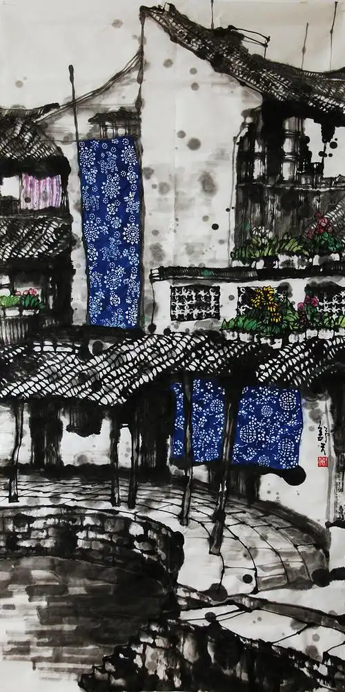 史载宋元之际江南桐乡蓝印花布极为繁荣,形成