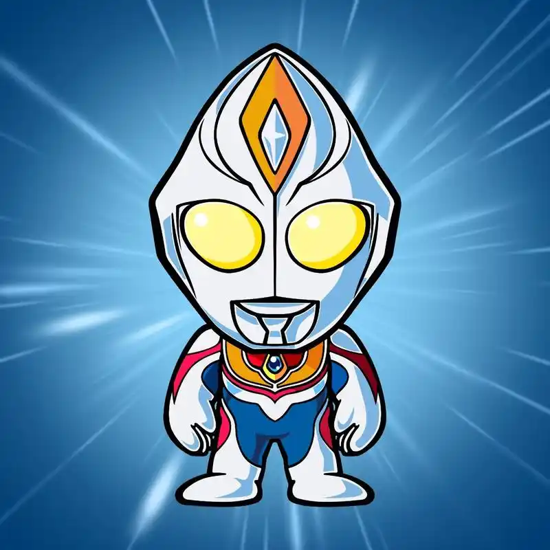 q版奥特曼头像 原图很模糊,重新绘制了一下.