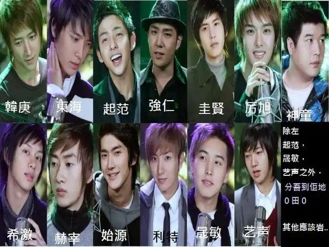 谁有super junior最全的全队合照和个人资料,有的亲能不能帮我发到我