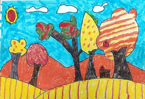 一(17)班《多彩的秋天》优秀作品