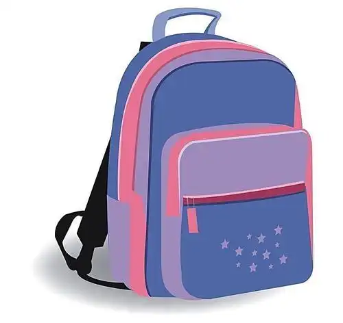 the schoolbag is made of cloth