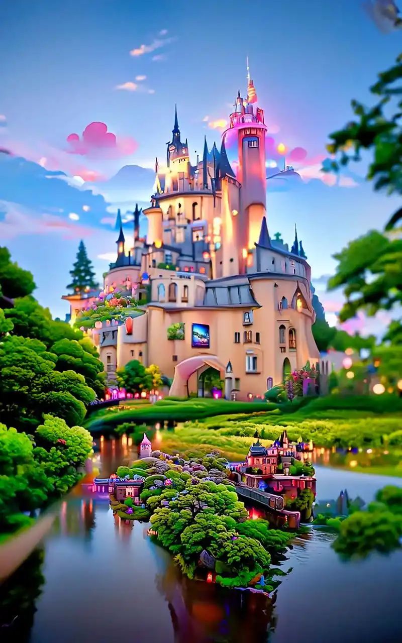 林中城堡.童话故事#梦幻城堡 #治愈系风景壁纸 #艾特你想要 - 抖音