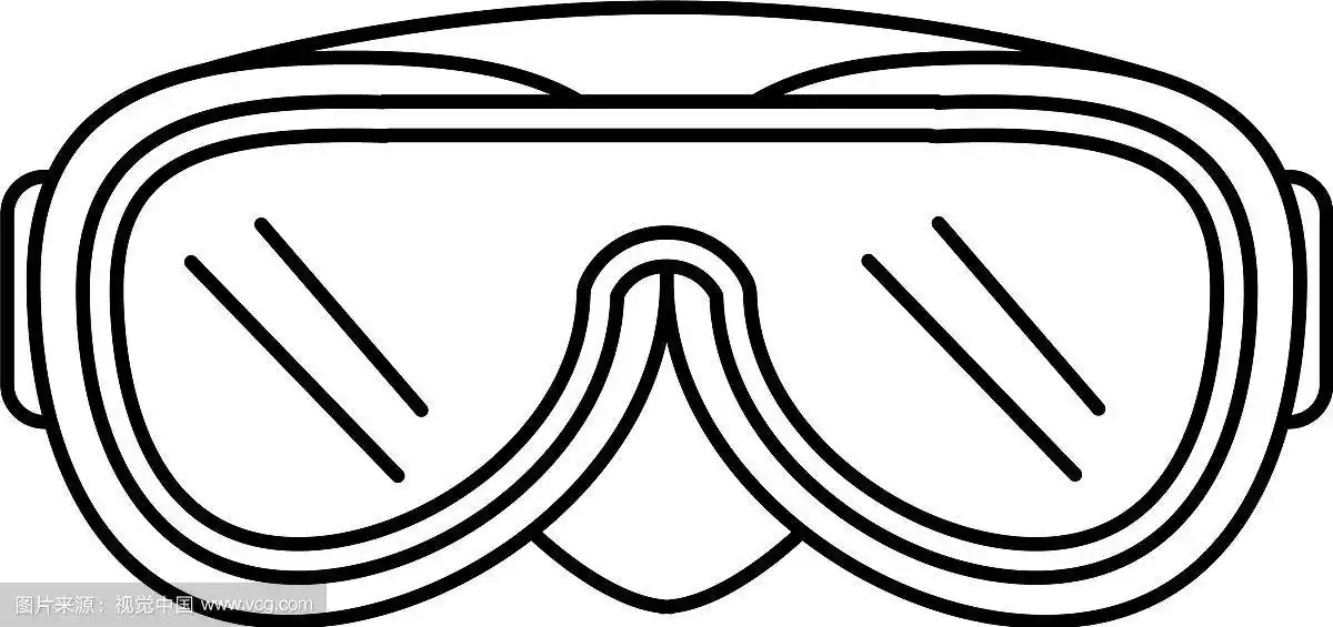 游泳眼镜孤立图标