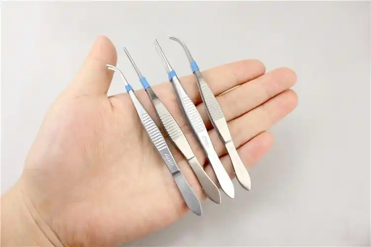 huatraujz金钟上海医疗器械厂眼科镊缝合线拆线镊眼用小镊子有金钟