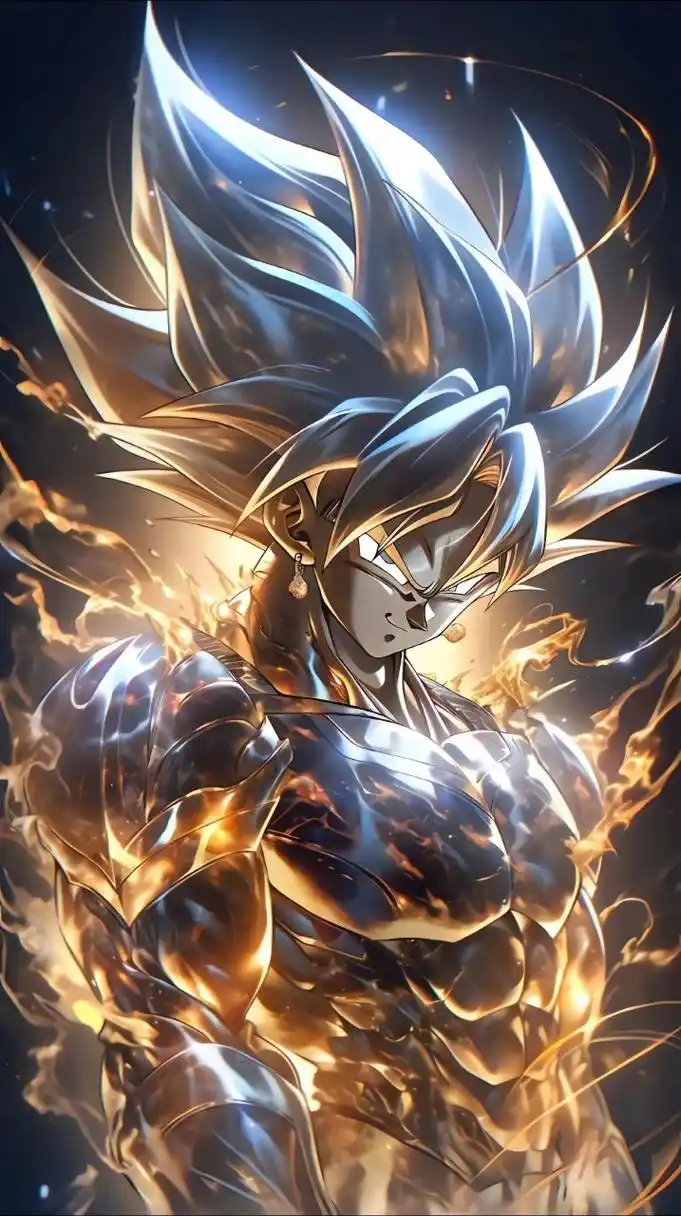 龙珠壁纸02银色的极致-白神悟空 未来的宇宙中,孙悟空和贝吉塔已经