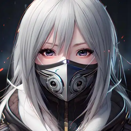 头像女生高冷动漫戴口罩