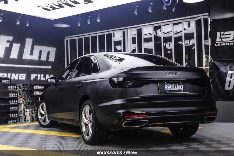 奥迪a4-lb改色膜磨砂黑,帅酷与优雅并存_搜狐汽车_搜狐网