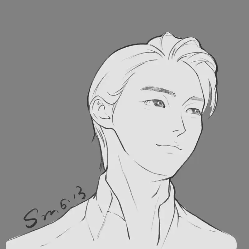 今天画仰视居然没翻车呜呜呜呜  93临摹 需注明出处 不可二 - 抖音