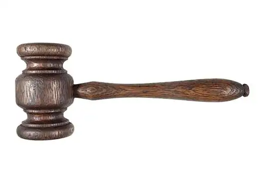 老,拍卖师,木质,锤子