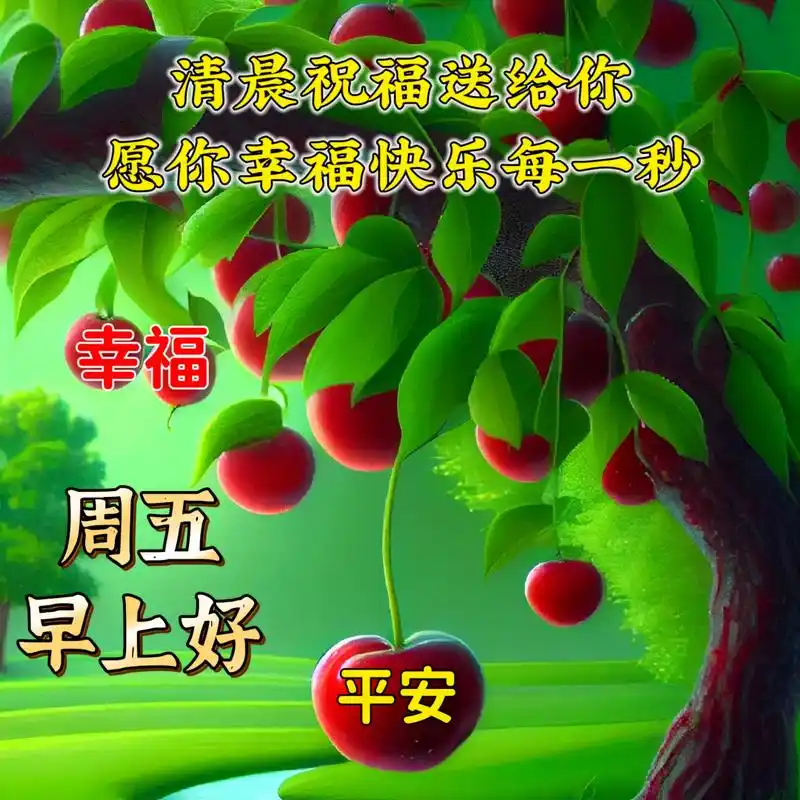 星期五早上好问候祝福表情图片 周五最新早安问候语图片表情