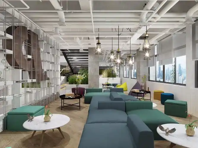 1000平米写字楼办公室装修图片 简约风格办公室装修实景图片