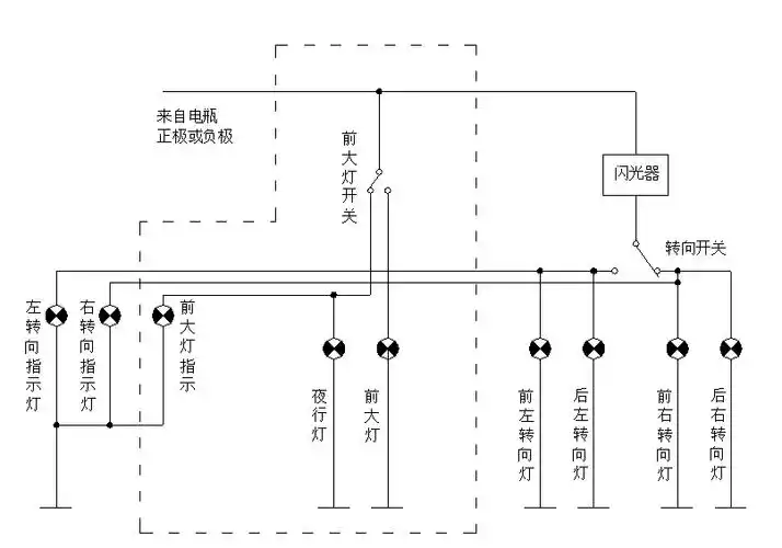 买了一个新电动车没有转向灯 自己买了转向灯还有闪光器 12v 48v 都有