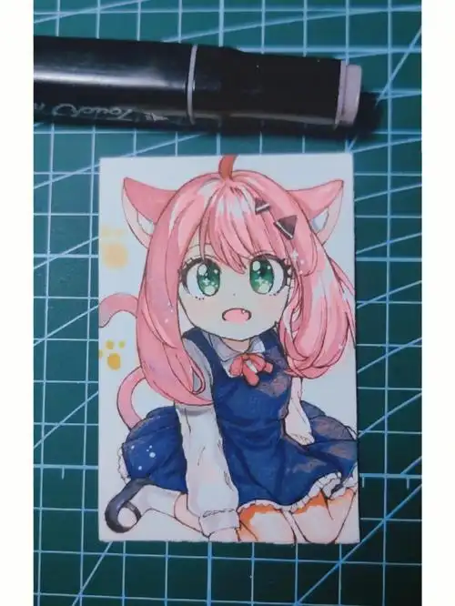 马克笔临摹手绘小卡大画一起发吧