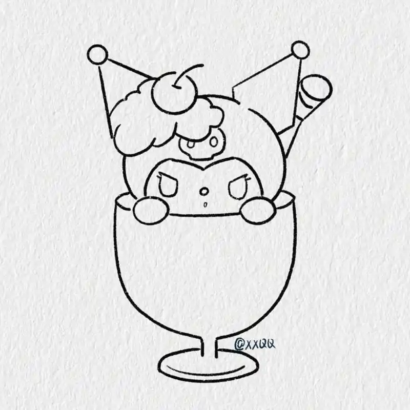 库洛米/简笔画教程 来自投稿,欢迎大家多多带图来私信投稿