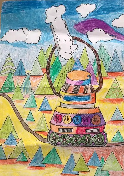 奇思妙想科幻画,创新创意大比拼----日照凤凰小学东校区举行科学幻想