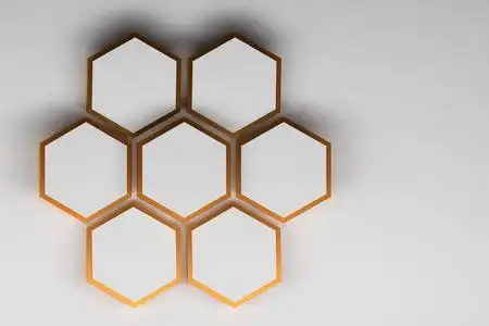 金色的六边形图片