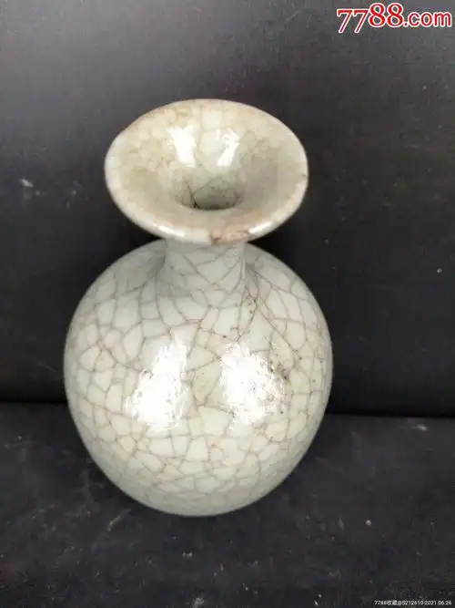 老汝窑橘皮釉瓶_青瓷/秘色瓷_第3张_7788瓷器