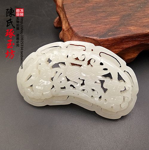 和田玉青白玉镂空拉丝童男童女龙凤呈祥镶嵌复古明清玉佩饰仿古玉