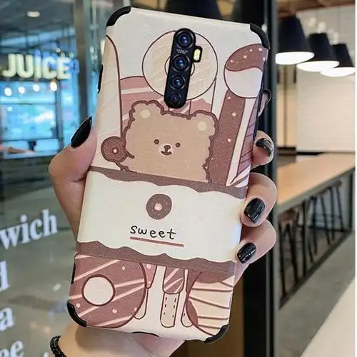 opporenoace手机壳女蚕丝新款韩版可爱情侣硅胶防摔全包边软壳男蚕丝