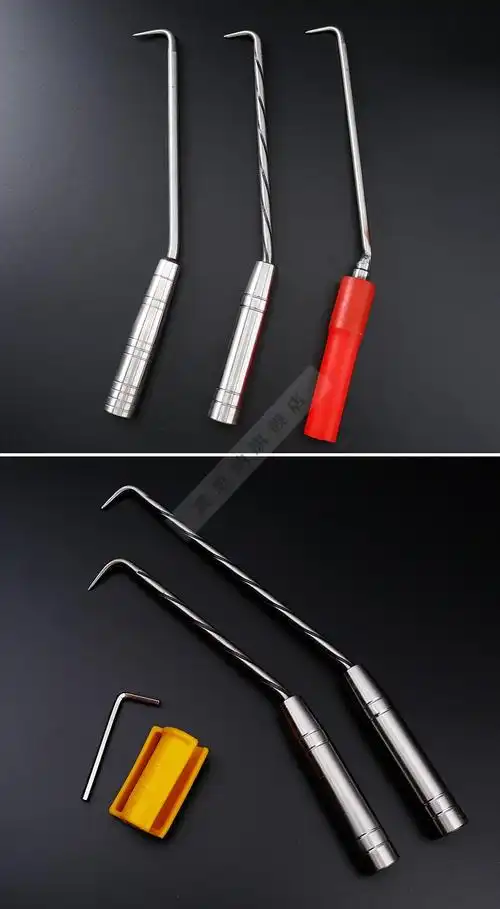 钩器不锈钢钢筋工扎丝钩子手动新式螺纹 不锈钢钢筋钩(200mm长)【图片