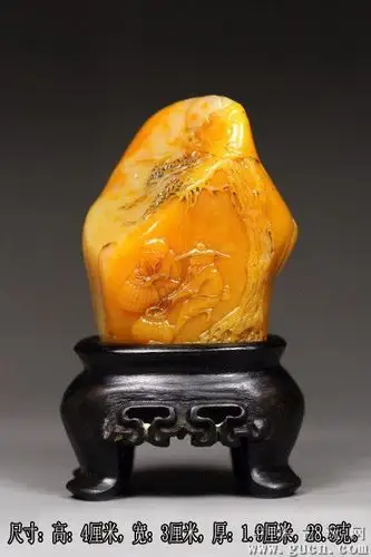 寿山金裹银田黄石假一赔万(有鉴定证书)