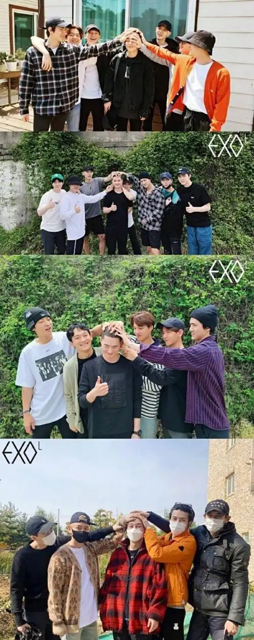 团魂exo成员摸脑袋送灿烈入伍这些组合超有爱