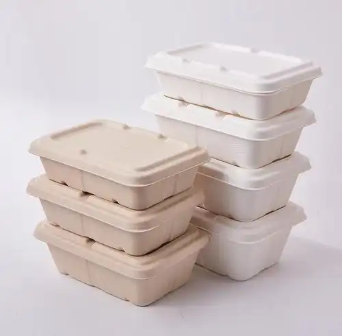 一次性餐盒纸质沙拉轻食长方形饭盒带盖家用环保便当带饭打包盒