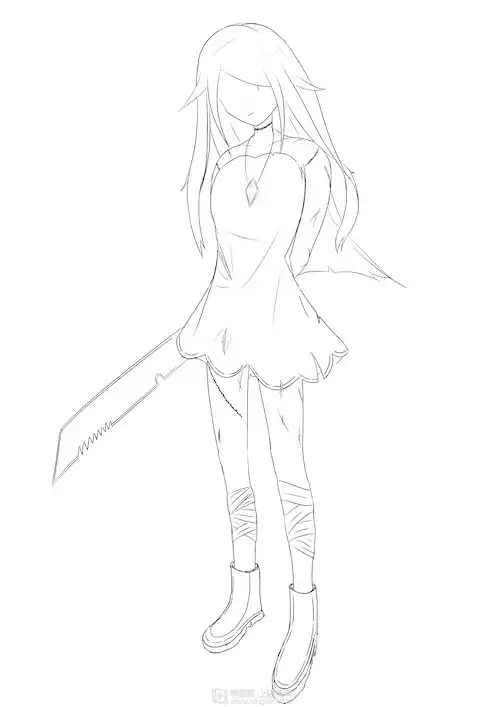 《主题立绘创作课程作业一(下)——立绘草图绘制思路拆解》by 用户