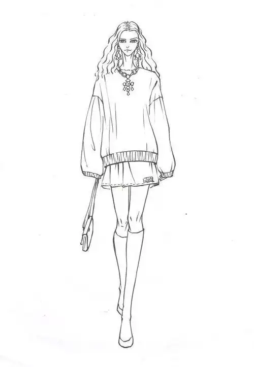 服装设计图:手绘效果图步骤图,手把手教你画出漂亮的服装画!