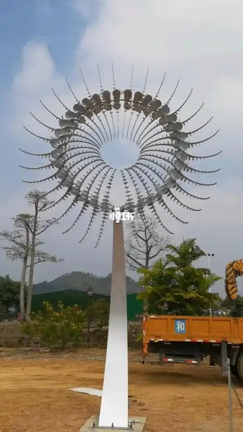 风动艺术装置风动雕塑太阳花雕塑直径4米