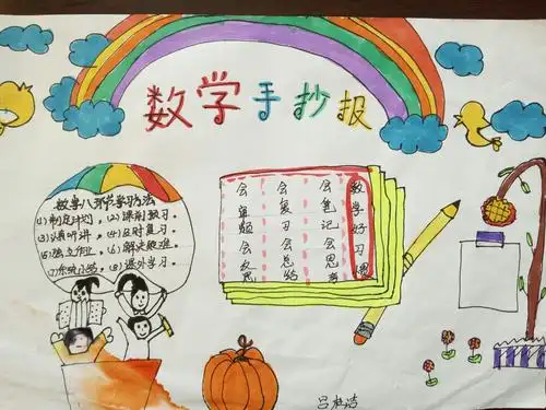 2016级4班暑假数学手抄报集锦