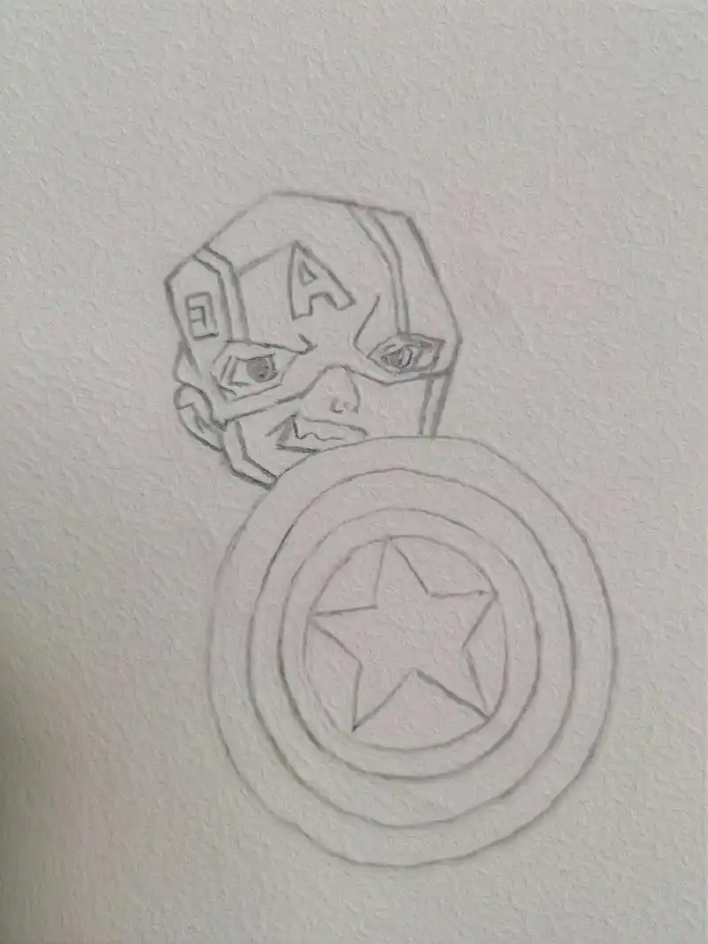 《复仇者联盟》美国队长动漫手绘过程.#复仇者联盟 #美国队长 - 抖音