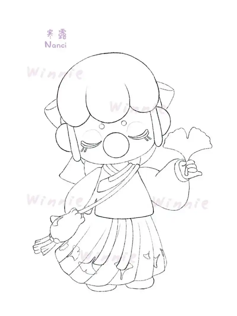 【手绘彩铅盲盒】nanci二十四节气寒露/附线稿 老规矩:完整绘画过程