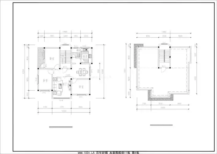 首层100平方米2层农村民房方案4建筑结构 model (1)