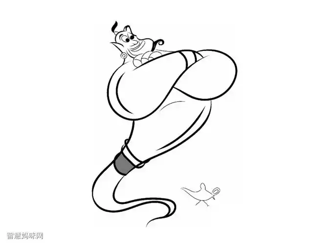阿拉丁神灯简笔画图片 - 智慧妈咪网