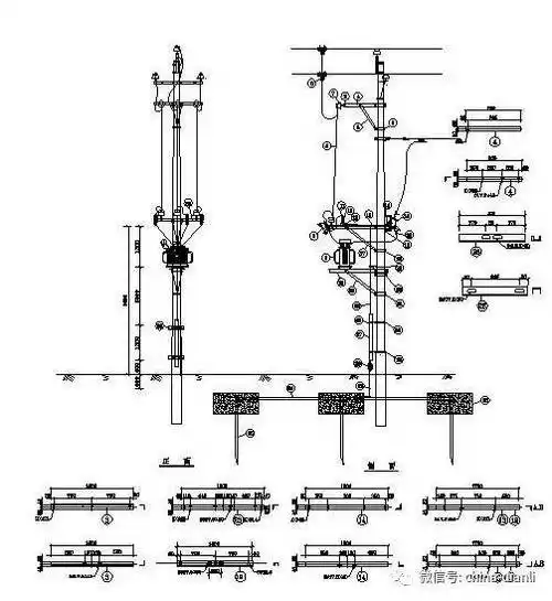 10kv柱上变压器典型设计—电力工程技术精编!