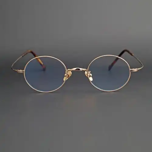 超轻b钛金丝边纯钛眼镜架复古框男女士近视眼镜纯钛圆框5003